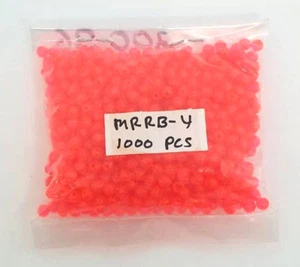 BAG OF 1000 ROUND BEADS - SIZE 4 RED (MRRB-4) - Picture 1 of 1