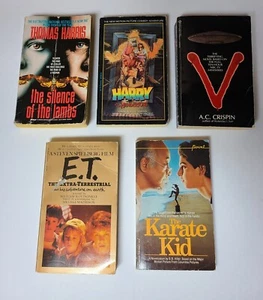 Vtg Movie Paperback Book Lot Karate Kid~E.T~Silence Of The Lambs~Harry Henderson - Picture 1 of 6