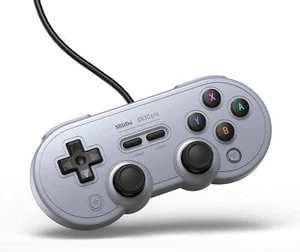 8bitdo SN30 Pro USB Gamepad Wired Game Controller for Windows/Switch (Gray - Picture 1 of 9