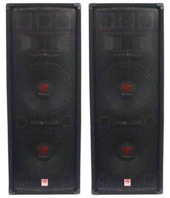 (2) Rockville RSG12.28 Dual 12” 2000 Watt 8-Ohm Passive Pro Audio PA Speakers - Image 1 of 4