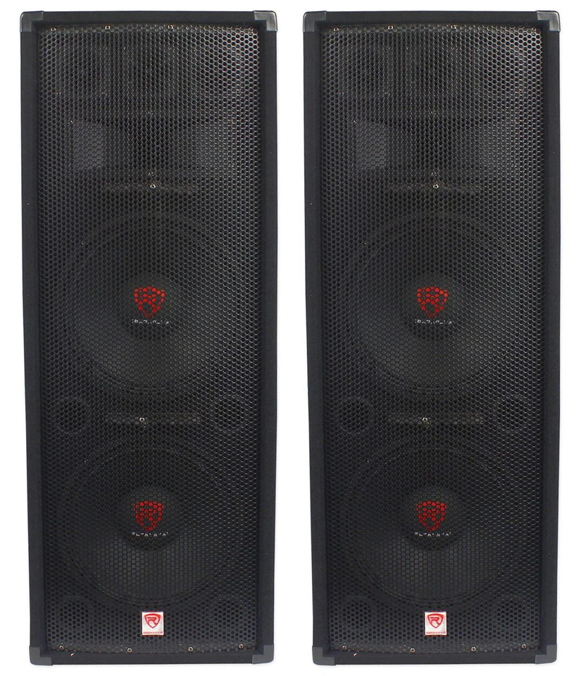 (2) Rockville RSG12.28 Dual 12” 2000 Watt 8-Ohm Passive Pro Audio PA Speakers - Image 1 of 4