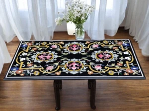 36"x24" Schwarz Marmor Küchenplatte Esstisch Moderne Bauernmöbel Dekore - Bild 1 von 8