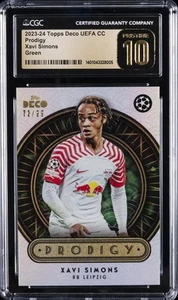 2023-24 TOPPS DECO UEFA CLUB COMPETITIONS PRODIGY XAVI SIMONS CGC 10 PRISTINE - Picture 1 of 2