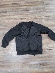 Boys 2t Zipper Partial Puffer Black Jacket - Picture 1 of 3