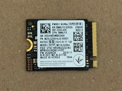 Samsung 256GB NVMe M.2 SSD Solid State Drive Storage Memory *ReFormated ExFAT* - Image 1 of 2