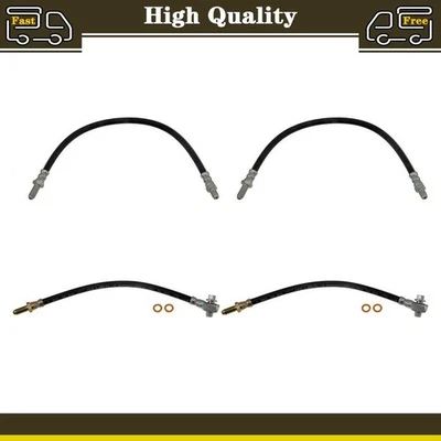 4 Front Rear Brake Hose Brake Line Fits Jaguar Vanden Plas 4.0L Jaguar XJ6 4.0L - Image 1 of 4