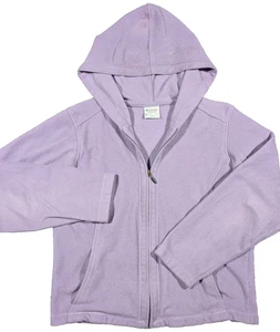 Chaqueta polar Columbia para mujer talla mediana cremallera completa sudadera con capucha púrpura claro - Imagen 1 de 7