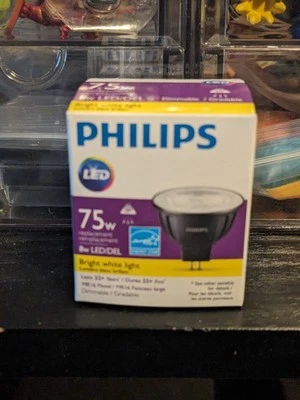Philips 573915 8MR16LED830F25DIM12V101 75W 2 Pin LED Light Bulb Set Of 2 - Image 1 of 4
