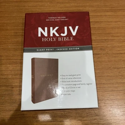 NKJV Giant Print Bible Indexed Red Letter New Unused - Image 1 of 4