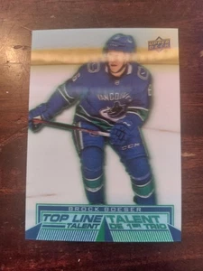 Brock Boeser 3D Card Top Line Talent Vancouver Canucks 2018-2019 Tim Hortons - Picture 1 of 2
