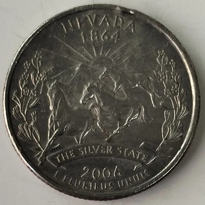 USA 2006 Nevada State Quarter Dollar Commemorative coin - Image 1 of 2