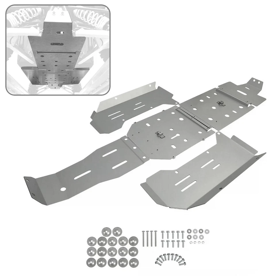 Полная защитная пластина скольжения шасси для Yamaha YXZ 1000R 2016 2017 алюминий - Изображение 1 из 4