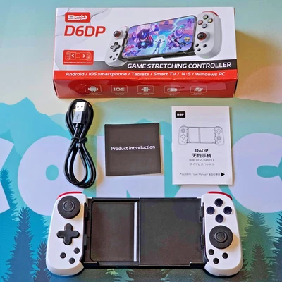 New BSP D6 Telescopic Mobile Phone Controller iOS, Android, Tablet, PC - White - Image 1 of 4