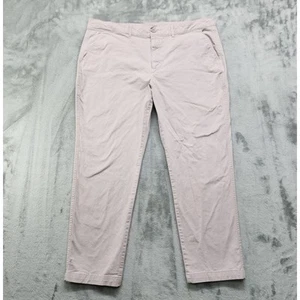 Eddie Bauer Pants Womens 18 Pink High Rise Ankle Stretch Cotton Casual Office - Picture 1 of 12