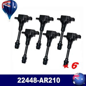 6X Ignition Coils For Nissan Patrol Gu TB48DE 4.8L 2001-07 22448-AR210 OE - Picture 1 of 7