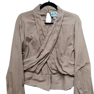 Future Collective Reese Blutstein Long Sleeve Mock Neck Cross-Front Top size XL - Picture 1 of 10