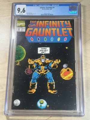 Infinity Gauntlet #4 CGC 9.6 (1991) - Thanos. Recién graduado 🔑💯🔥 Foto 1 de 4