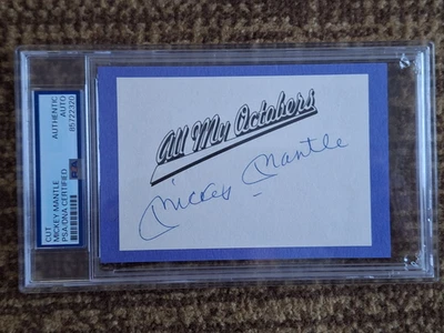 Mickey Mantle MUY BIEN Firmado CORTE GRANDE AUTOMÁTICO EN TINTA AZUL LOSA PSA #2320 Foto 1 de 4