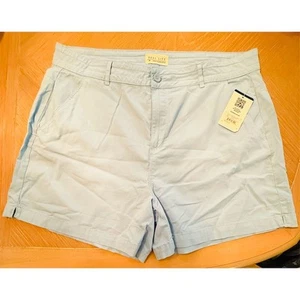 Reel Life Women's 2XL Light Blue Chino Shorts fishing outdoor cabin, core preppy - Picture 1 of 7
