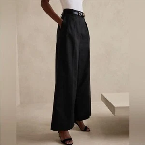 Neu mit Etikett! Banana Republic schwarze Hose 100 % Baumwolle weites Bein - mehrere 🧡 - Bild 1 von 7