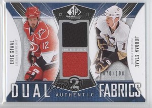 2009 SP Game Used Edition Authentic Fabrics Dual /100 Eric Staal Jordan #AF2-SS