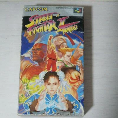Capcom 1993 Street Fighter II 2 Turbo Nintendo Super Famicom SNES Used from JPN  - Image 1 of 4