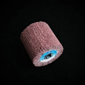 100x100x19mm Non Woven Mop Wheel  Maroon Matt Satin Finishing Polishing Beartex - Picture 1 of 1