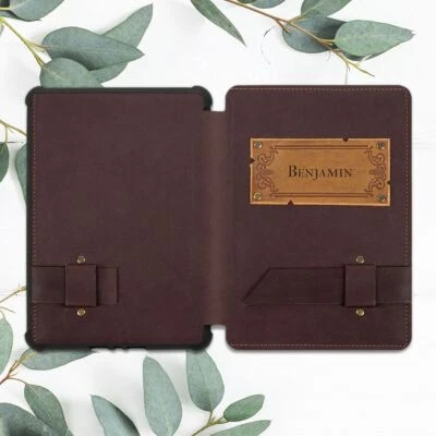 Custom Name Brown Book Retro Case For All-new Kindle 10th Gen Kindle Paperwhite - Image 1 of 3