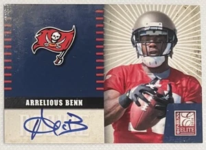 2010 Donruss Elite Team Logo Signatures Arrelious Benn #3 Rookie Auto RC - Picture 1 of 2