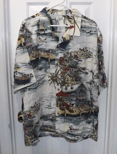 🌴 BOCA CLASSICS HAWAIIAN CHRISTMAS SHIRT SANTA CLAUS ON VACATION PRINT SIZE 2XL - Picture 1 of 3