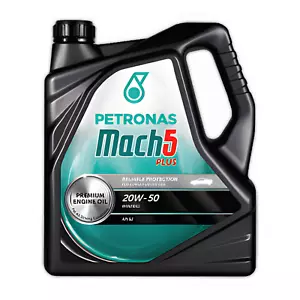 5 LITRE PETRONAS MACH 5 PLUS 20W-50 API SL/CF ACEA A3/B3 MINERAL ENGINE OIL - Picture 1 of 2