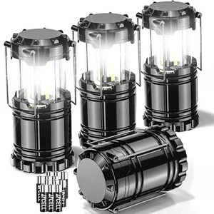 4 Pcs LED Camping Lantern, Super Brighter COB Emergency Light Outdoor Waterproof - Picture 1 of 7