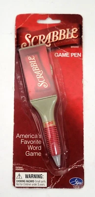 VTG 2003 Scrabble Game Pen Hasbro Mini Gameboard & Tiles! New Fast Shipping - Image 1 of 4