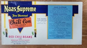 FILE Copy Label Naas Supreme Portland Indiana Red Chili Beans - Picture 1 of 1