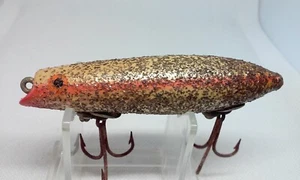 Vintage BOMBER JERK White Red Side 3 1/2" WOOD Topwater/SubSurface Fishing lure - Picture 1 of 7