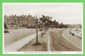 Unposted Tuck's vintage card. Promenade and Mount Stewart, Rhos on Sea, Conwy - Picture 1 of 1