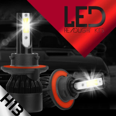 H13 9008 488W 48800LM LED Headlight Bulbs Kits 6K Hi/Lo Dual BEAM VS HID 55W - Image 1 of 4