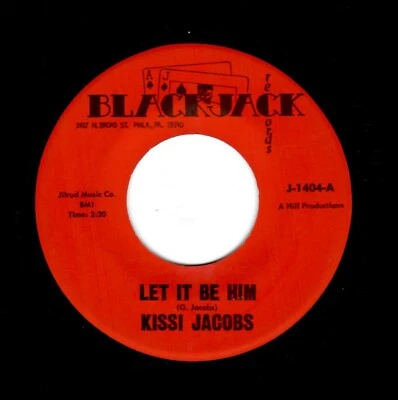 NORTHERN SOUL-KISSI JACOBS-LET IT BE HIM/LET IT BE HIM (SOUL SENDERS)-BLACK JACK - Image 1 of 2