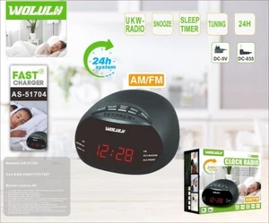 WOLULU AS-51704 Radiosveglia AM/FM con Snooze Timer Sonno Display 24h - Foto 1 di 1