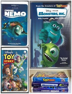 Disney Pixar Lot of 3 VHS Tapes Toy Story / Monster's Inc / Finding Nemo - Picture 1 of 9
