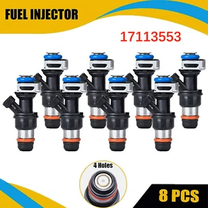 8X Upgrade 4 Holes Fuel Injectors For 99-07 Chevy GMC 4.8L 5.3L 6.0L 17113553 - Picture 1 of 10