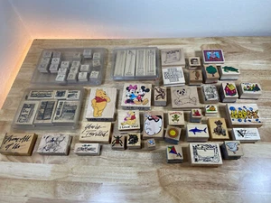 Rubber Ink Stamp Lot of 64, Stampin’ up!, All Night Media, Disney, Animal, Sets - Picture 1 of 4