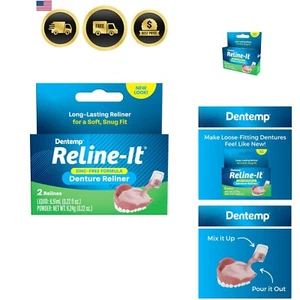 Kit de relineado de prótesis dentales ajuste suave fijación temporal para dentaduras sueltas 2 piezas - Imagen 1 de 8