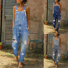 Denim Jumpsuit Jeans Ripped Trousers Women Ripped Overall Bib Long Pants Casual
