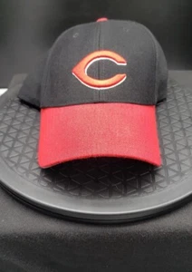 Cincinnati Reds Team MLB Baseball Hat OC Sports Adult Strapback Cap Black w/Red - Picture 1 of 8