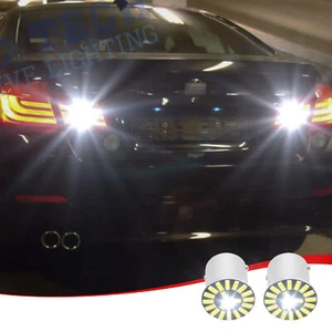 Super Bright LED 1156 P21W 7506 Reverse Backup Light White Bulbs 2PC 6000K White - Picture 1 of 12