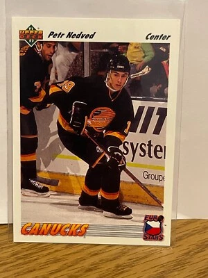 1991-92 Upper Deck Euro-Stars #E5 Petr Nedved Vancouver Canucks - Image 1 of 2