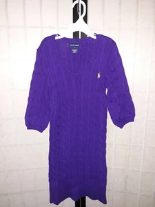 Girls Raplh Lauren Cable Knit Dress Size Medium - Picture 1 of 6