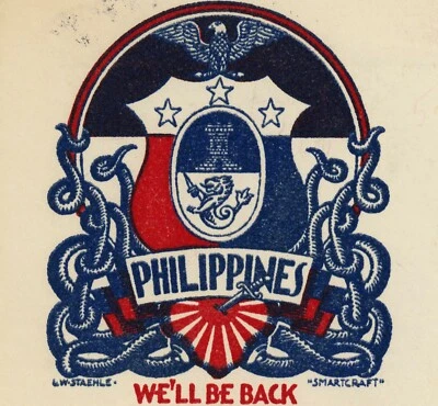 USA #925 Philippine Issue Patriotic Cover FDC 3c Postage First Day Issue 1944  - Image 1 of 2