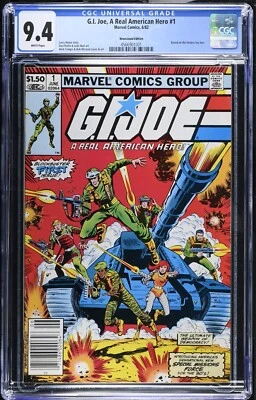G.I. Joe A Real American Hero #1 CGC 9.4 Newsstand 1982 Amazing Looking Book! - Image 1 of 2